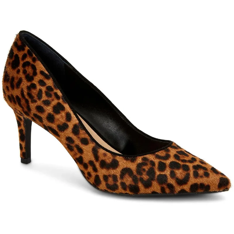 Alfani Womens Jeules Leather Animal Print Pumps