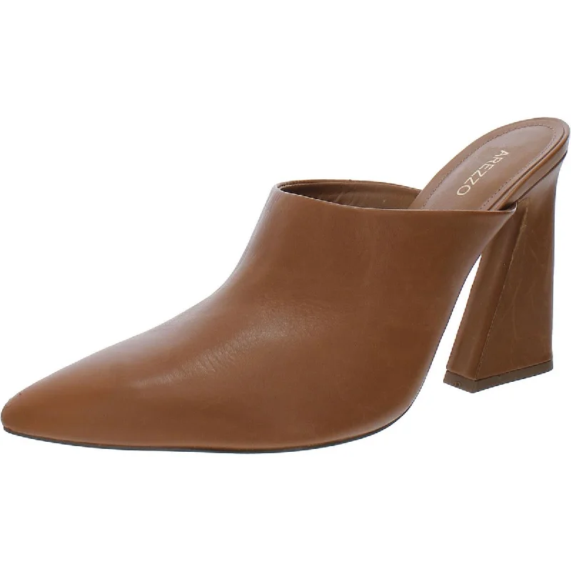 Arezzo Womens Avery Leather Mules