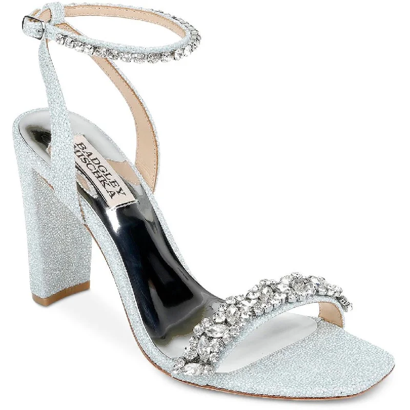 Badgley Mischka Womens Tasmine Embellished Ankle Strap Pumps