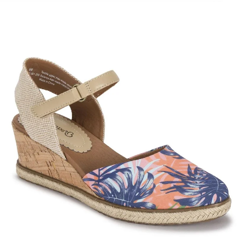 Baretraps Womens Ocean Cork Ankle Strap Espadrilles