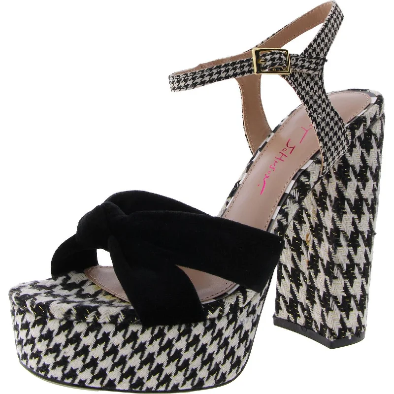 Betsey Johnson Womens Melani Platform Block Heel Platform Heels