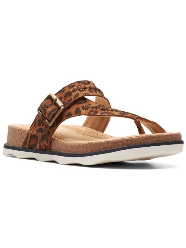 Brynn Madi Womens Leather Slip On Thong Sandals