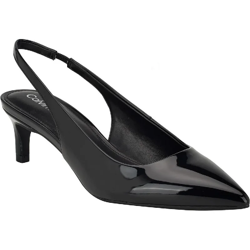 Calvin Klein Womens DAINTY  Pointed toe Slingback Kitten Heels