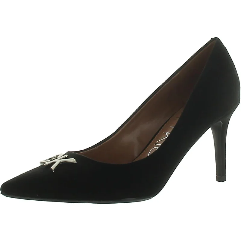 Calvin Klein Womens Greta 2 Faux Suede Dressy Pumps