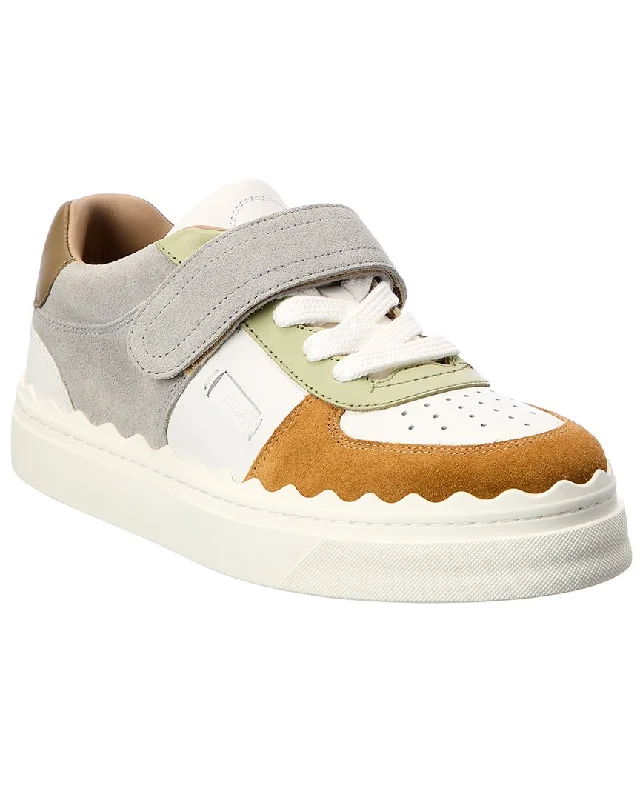 Chloé Lauren Leather & Suede Sneaker