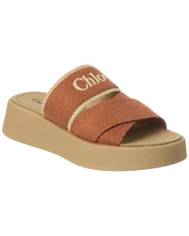 Chloé Mila Canvas Platform Sandal