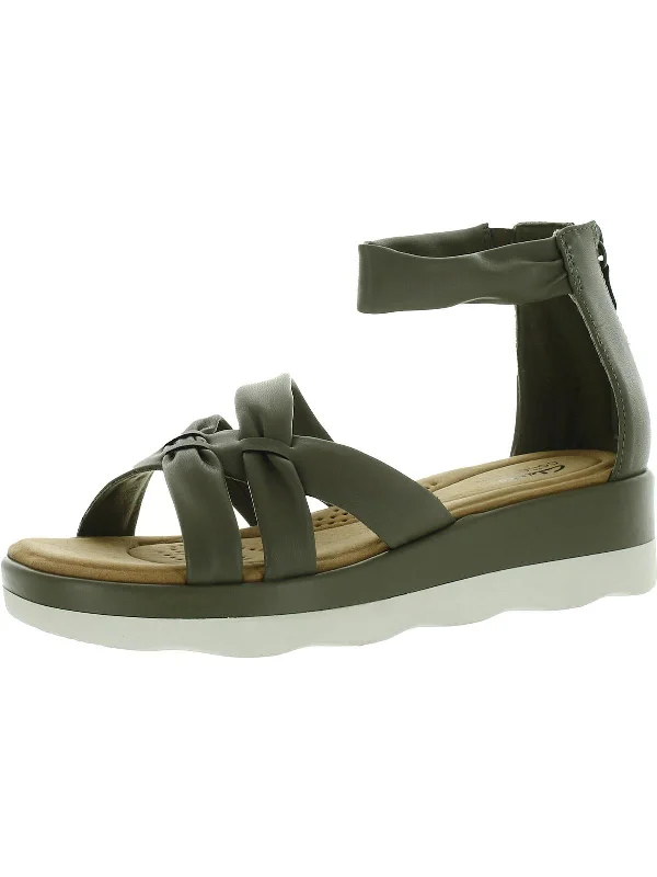 Clara Rae  Womens Strappy Cushioned Footbed Ankle Strap