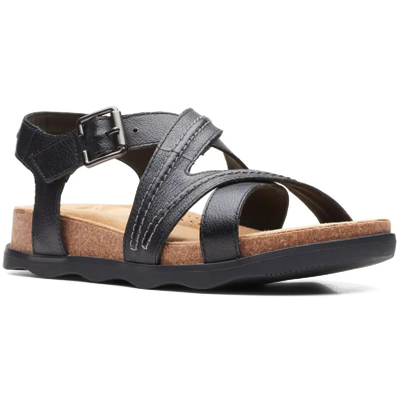 Clarks Womens Brynn Ave Ankle Strap Cut-Out Gladiator Sandals