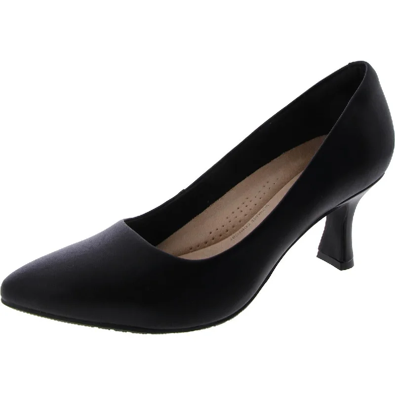 Clarks Womens Leather Slip On Pumps