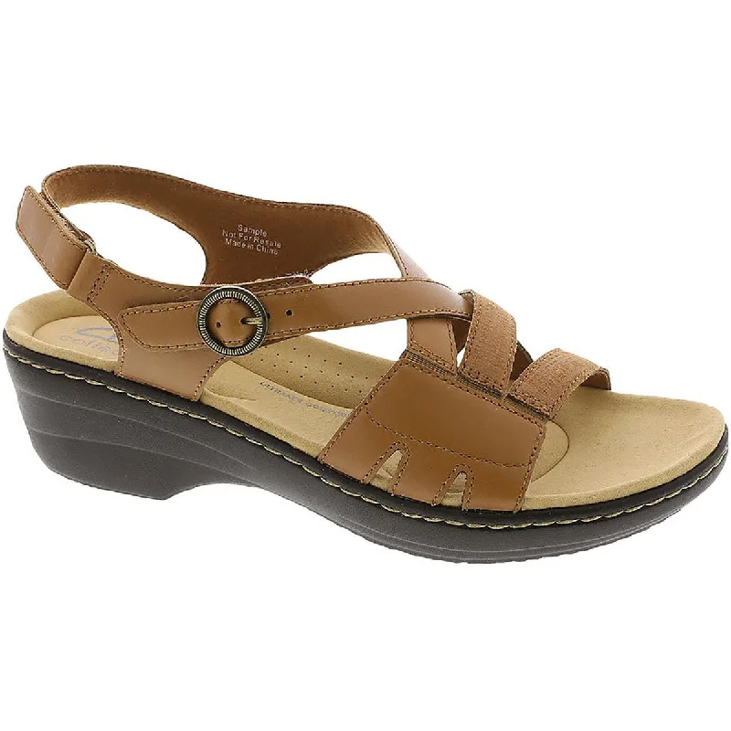 Clarks Womens Merliah Bonita Leather Adjustable Ankle Strap