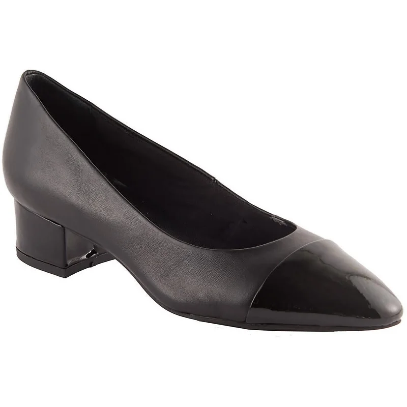 David Tate Womens Colette Leather Slip-On Pumps