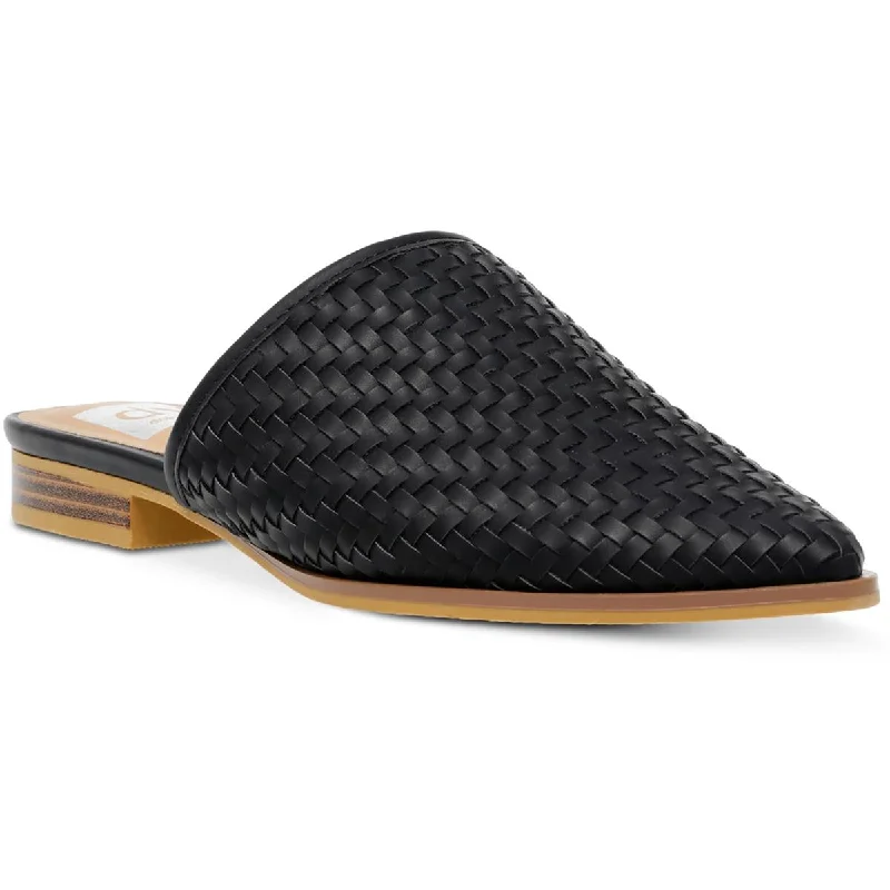 DV By Dolce Vita Womens Isobel Faux Leather Woven Mules