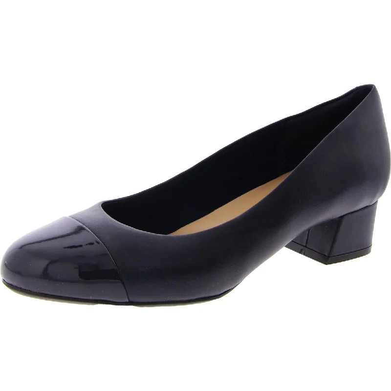 Easy Spirit Womens Faux Leather Slip On Pumps