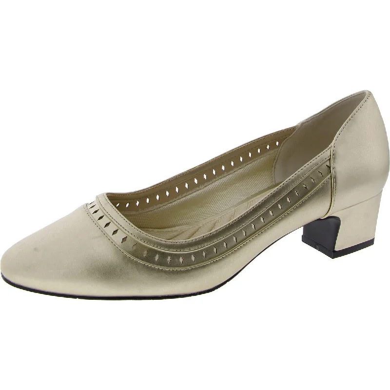 Easy Street Womens GIANA Slip On Almond Toe Block Heels