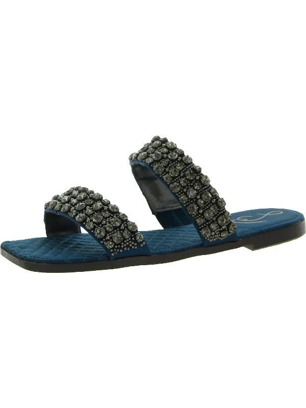 Ezel Womens Embellished Slide Sandals