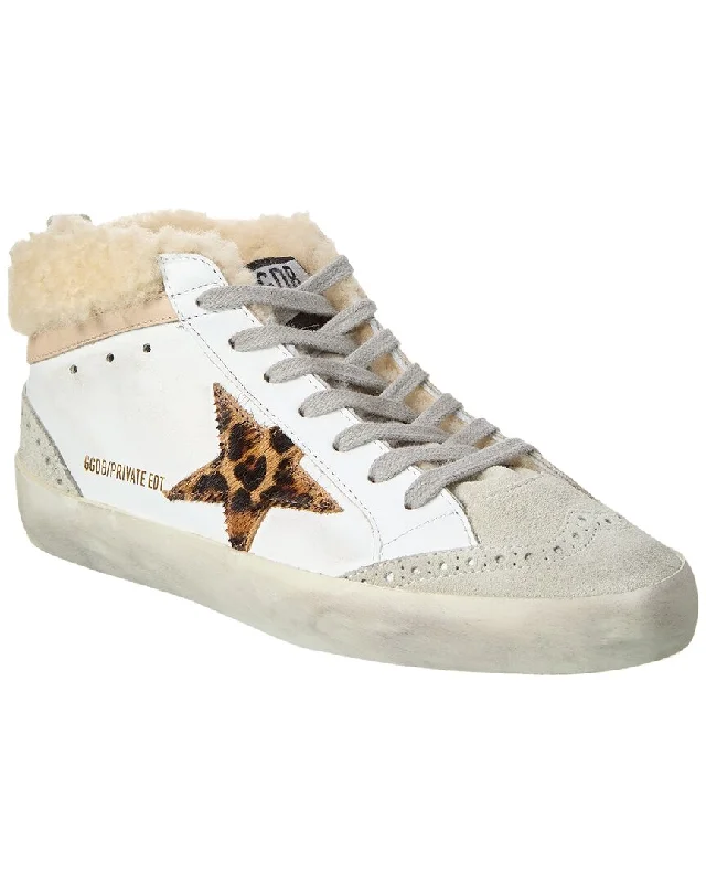 Golden Goose Midstar Leather & Shearling Sneaker