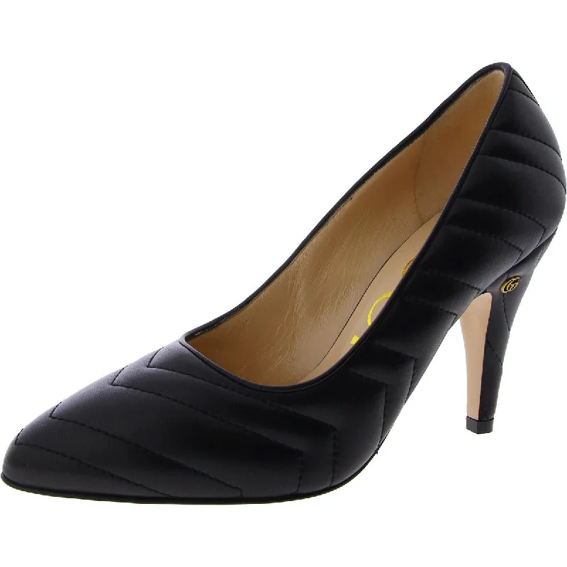 Gucci Womens Leather Pointed Toe Pumps