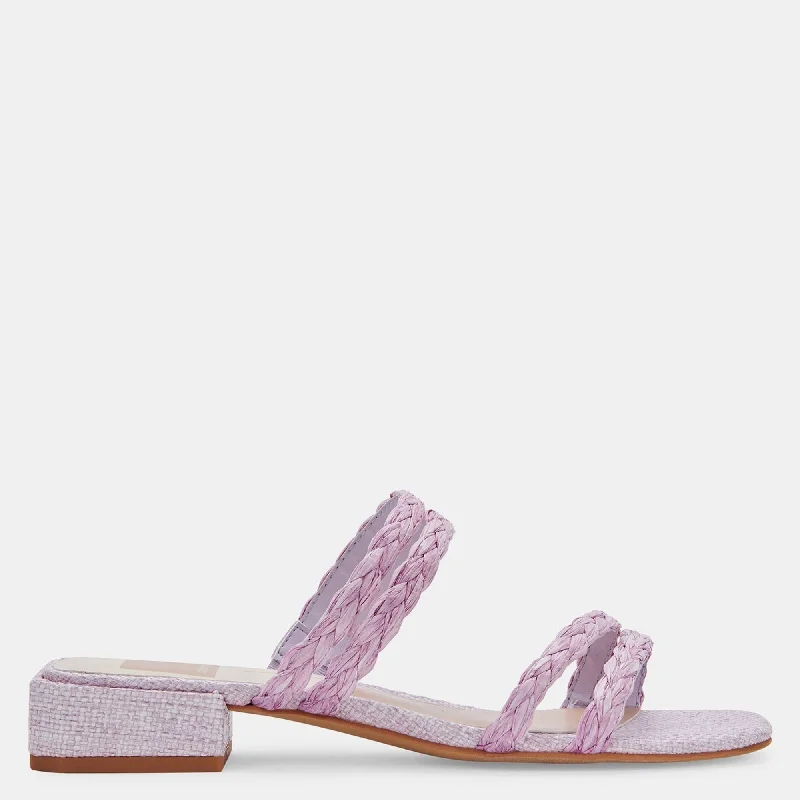 HAIZE RAFFIA SANDALS LILAC RAFFIA