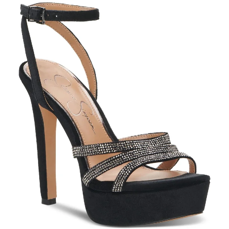 Jessica Simpson Womens Balina 4 Strappy Open Toe Platform Heels