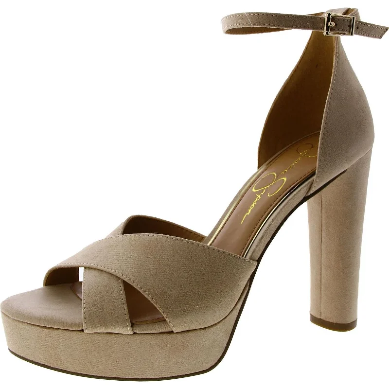 Jessica Simpson Womens Irbella Microsuede Pumps Ankle Strap