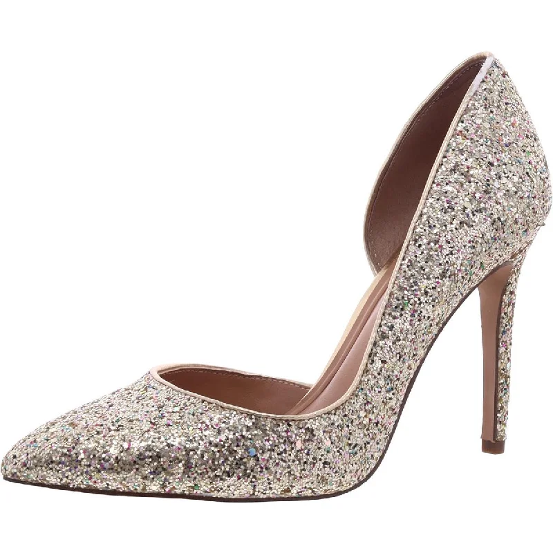 Jessica Simpson Womens Prizma 8 Glitter Stiletto D'Orsay Heels