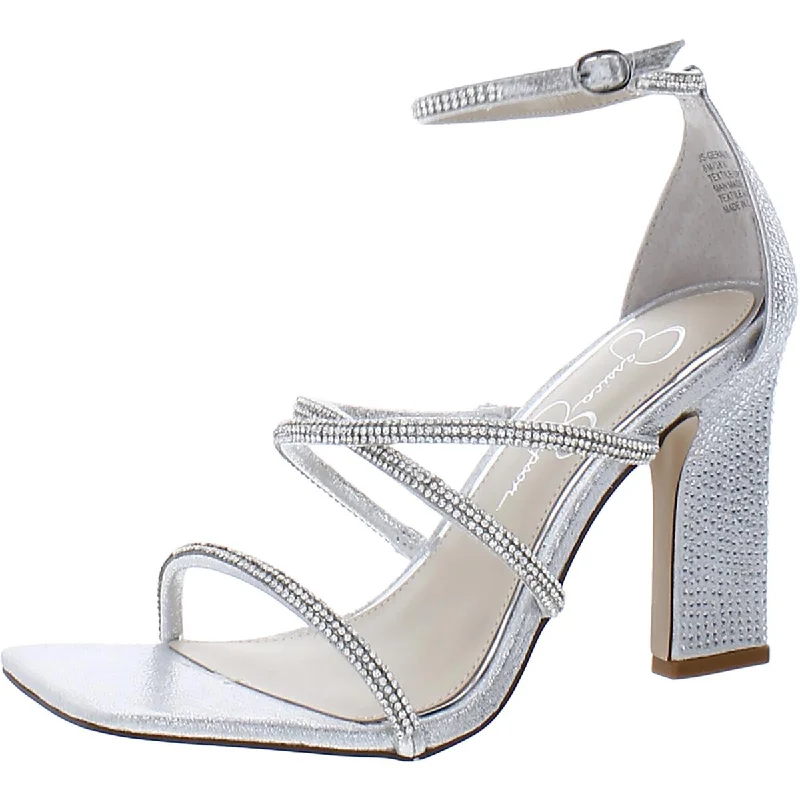 Jessica Simpson Womens Rhinestone Strappy Pumps