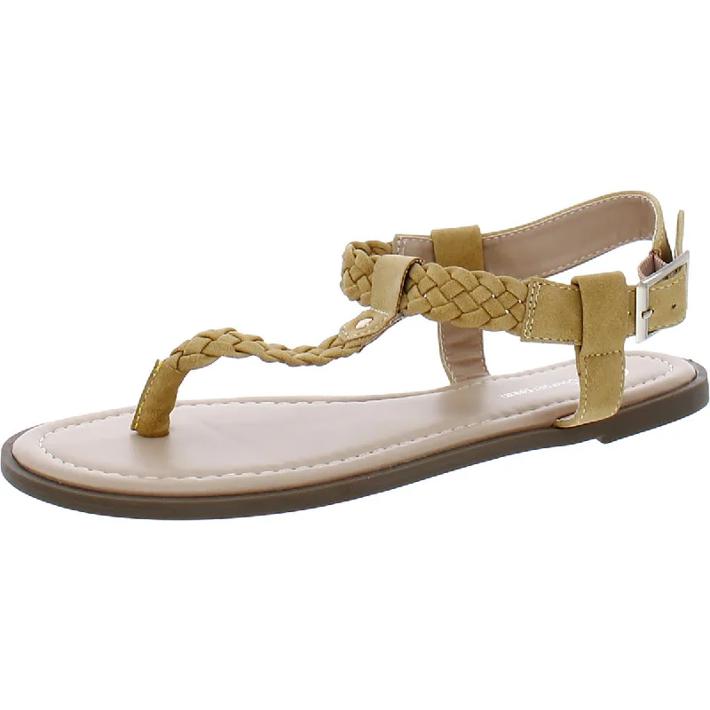 Journee Collection Womens Buckle Casual T-Strap Sandals