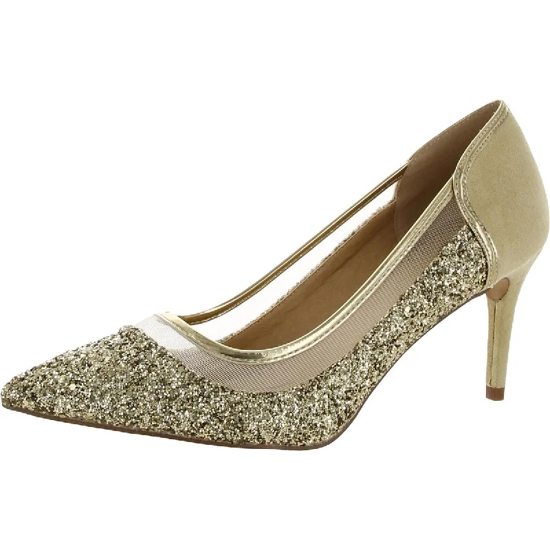 Journee Collection Womens Glitter Pointed Toe Pumps