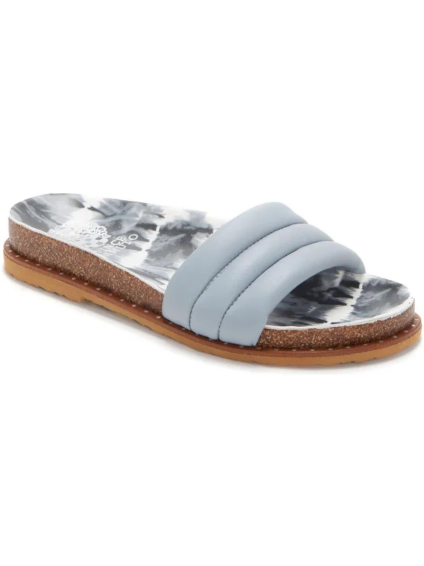 Kandler Womens Leather Slip On Slides