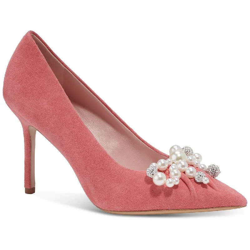 Kate Spade New York Womens Elodie High Bow Embellished Pumps