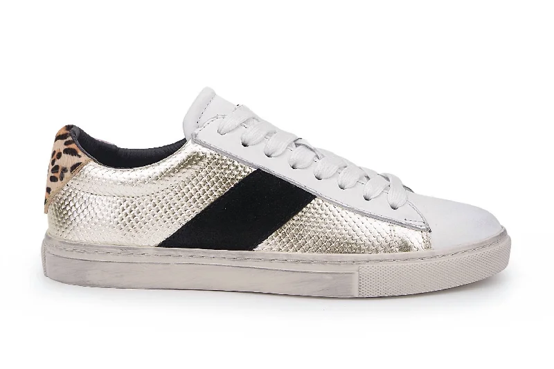 Kendall Sneakers In Washed Gold/white