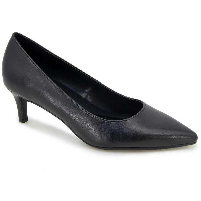 Kenneth Cole Reaction Womens Bexx Faux Leather Kitten Pumps