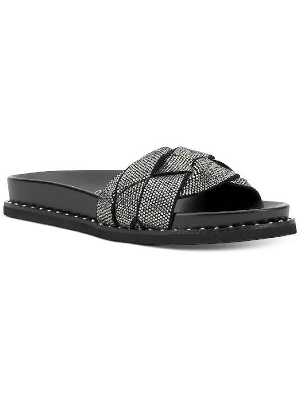 Kevind Womens Slip On Flat Slide Sandals