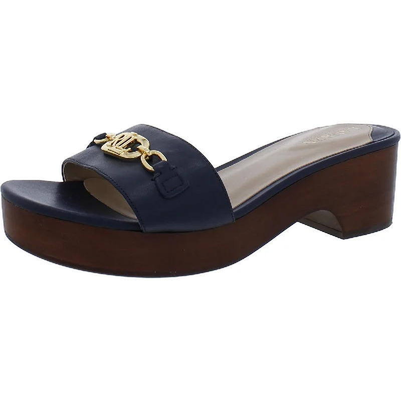 Lauren Ralph Lauren Womens Roxanne Padded Insole Slip-On Slide Sandals