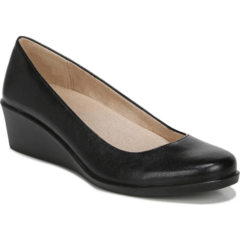 LifeStride Womens Lauren Patent Slip On Wedge Heels