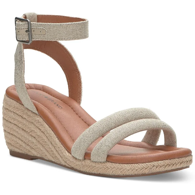 Lucky Brand Womens Nasli Open Toe Ankle Strap Wedge Sandals