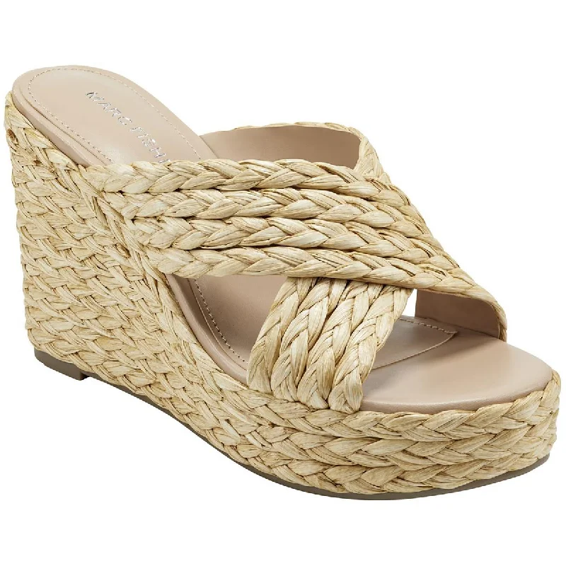 Marc Fisher Womens Lynn Criss-Cross Espadrille Wedge Sandals