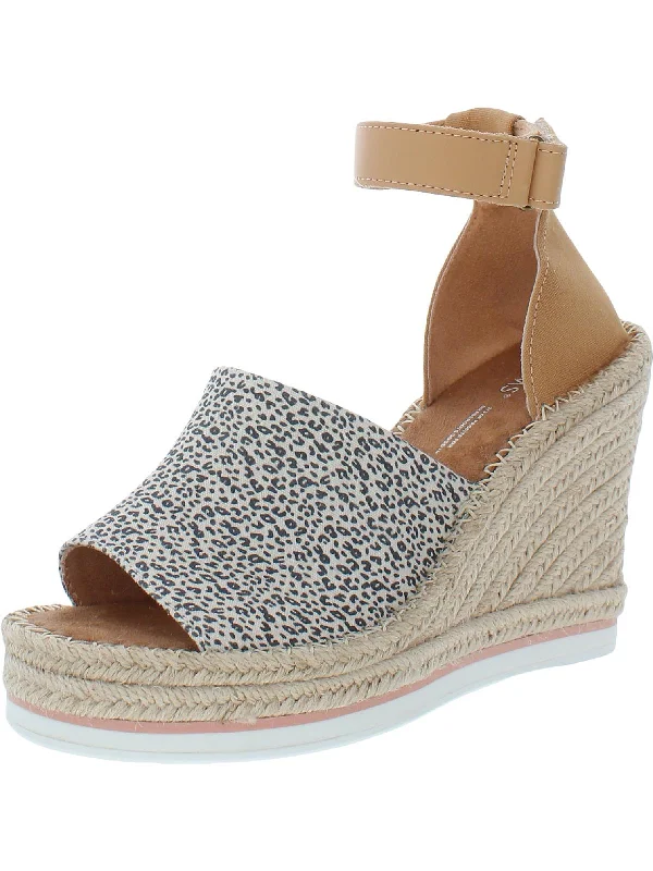 Marisol  Womens Ankle Strap Heeled Espadrilles