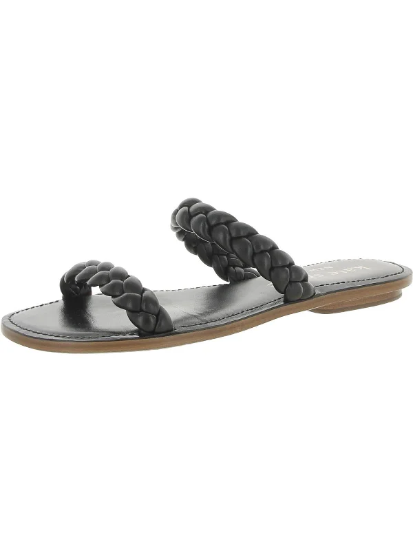 Miami Womens leather flat Slide Sandals