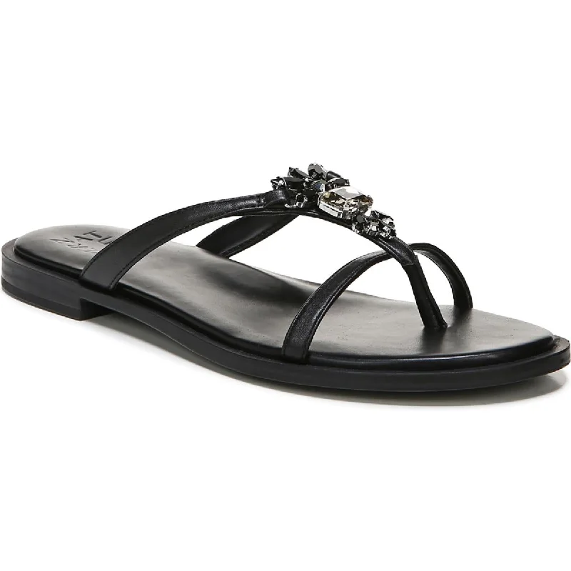 Naturalizer Womens FELICITY Faux Leather Open Toe Thong Sandals