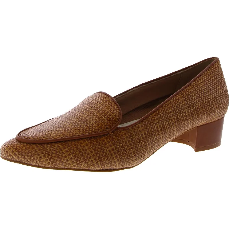 Ros Hommerson Womens Honey Woven Slip On Loafer Heels