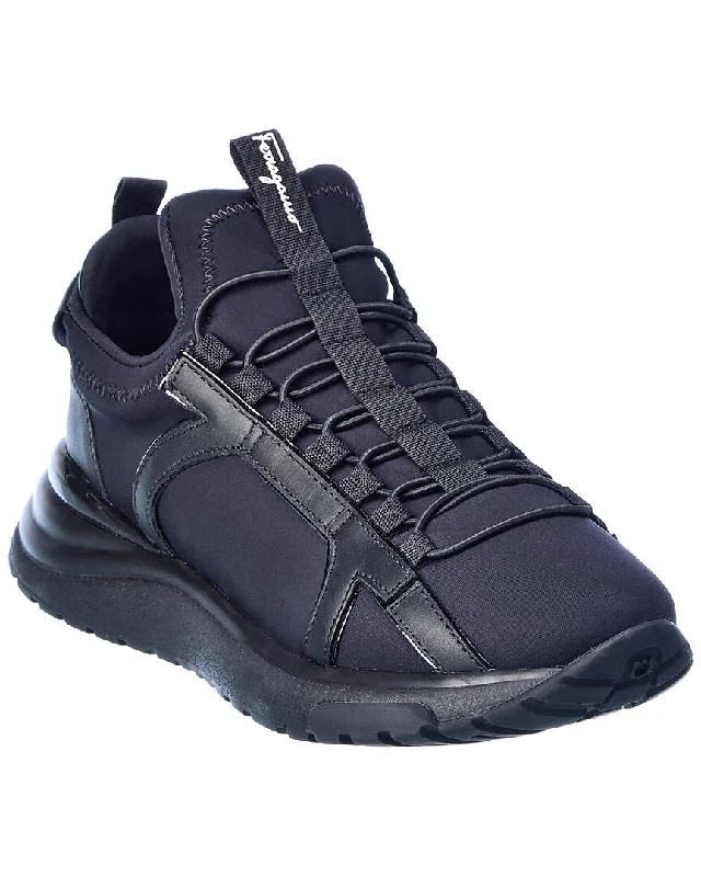 Salvatore Ferragamo Shiro Neoprene & Leather Sneaker