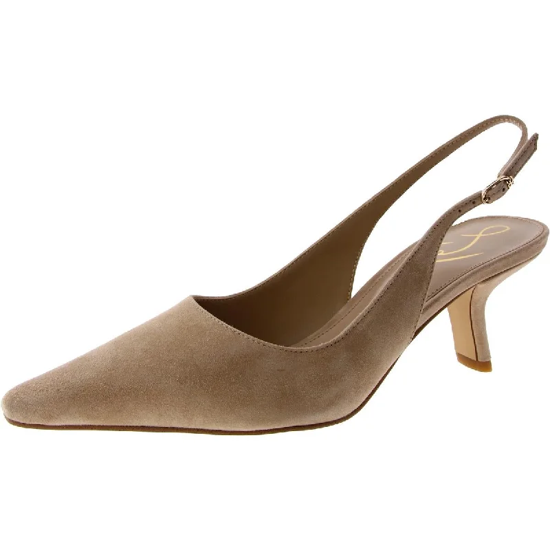 Sam Edelman Womens Suede Slingback Kitten Heels