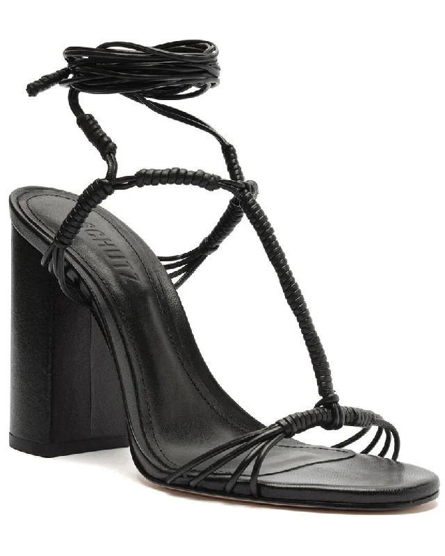 SCHUTZ Amunet Block Leather Sandal