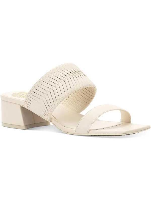 Shamira Womens Leather Mules Slide Sandals