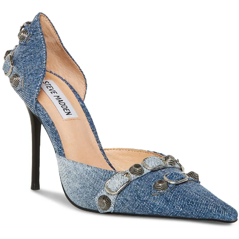 Steve Madden Womens Dali Denim Stiletto Pumps