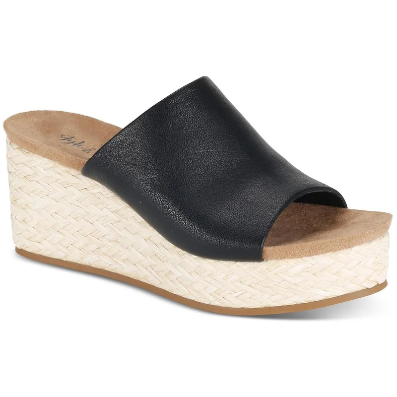 Style & Co. Womens LARISSAA Wedge Warm Slide Sandals