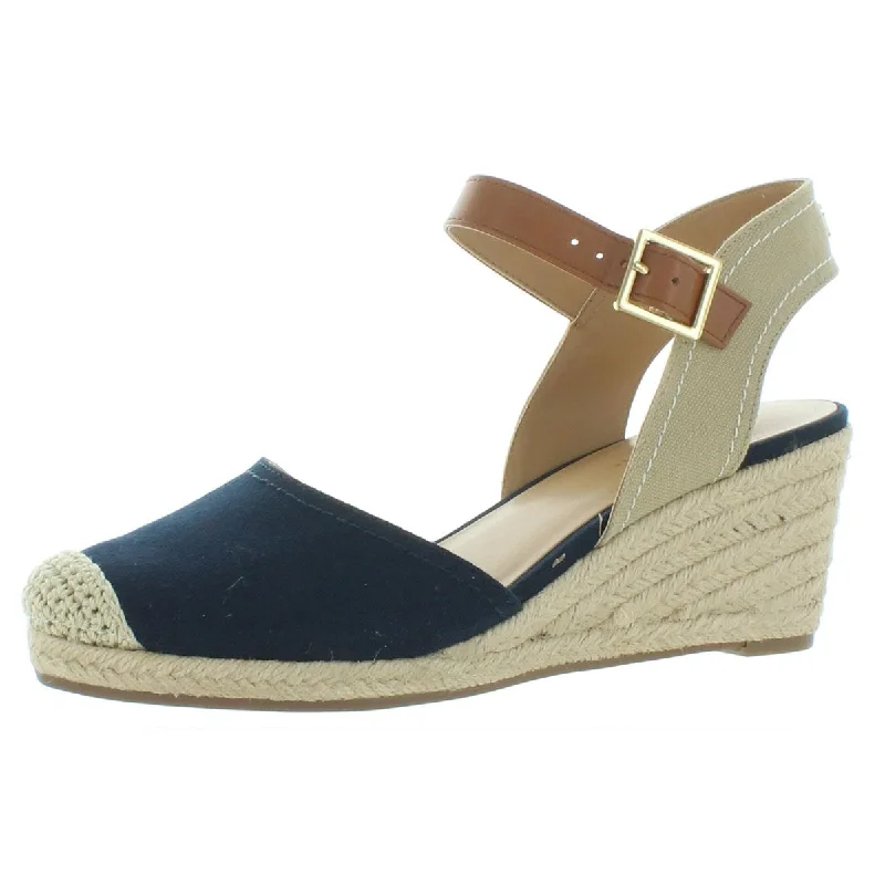 Tommy Hilfiger Womens Nilsa Ankle Round Toe Wedge Heels