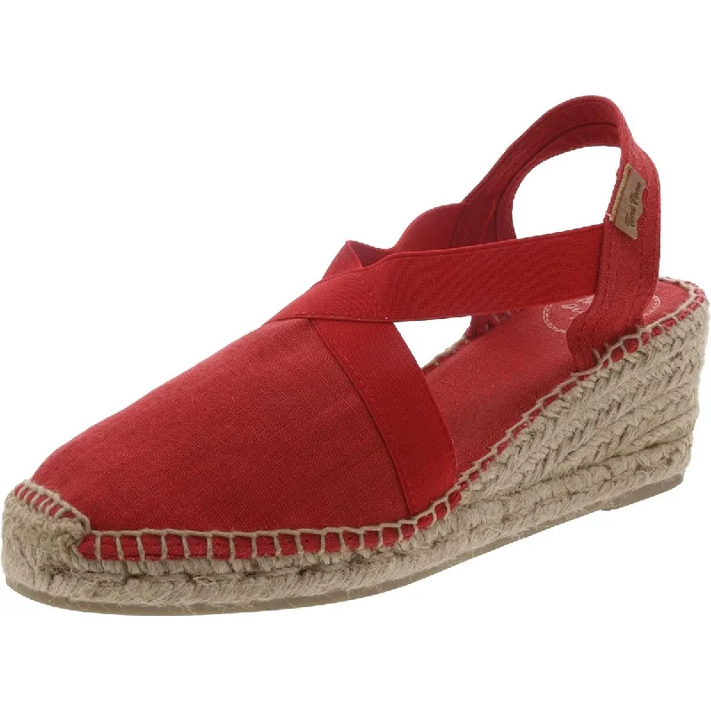 Toni Pons Womens Ter Canvas Slip On Espadrille Heels