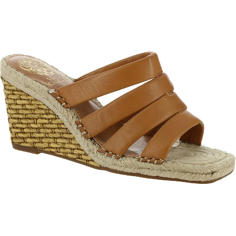 Vince Camuto Womens Molisana  Leather Slip On Espadrilles